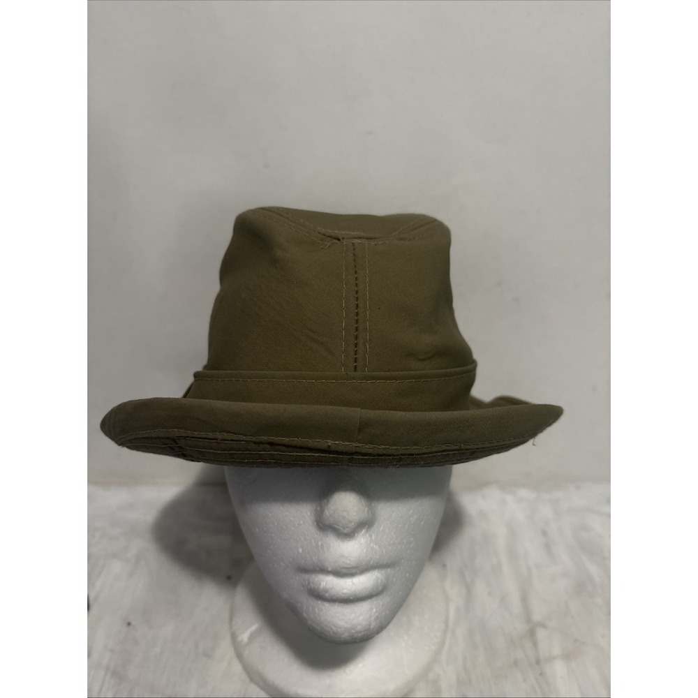 Stetson Tan Fedora Hat Brown 21 Inch Inside Made in USA Mens Accessory